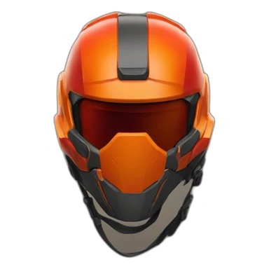 Orange and red halo helmet sticker