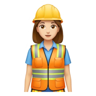  woman in a safety vest sticker