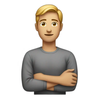 Person with hand on the chest sticker