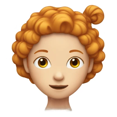 ginger girl with plop on her head sticker