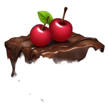 brownie with cherry on top  sticker