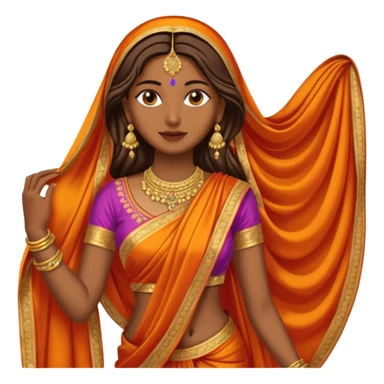 Sari with no human just the dress sticker