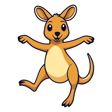 A kangaroo hitting the Nae Nae sticker