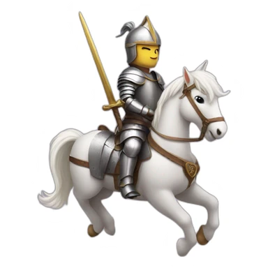 Knight riding unicorn  sticker