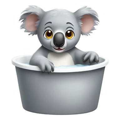 Koala in a tub sticker