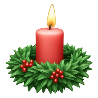 2 candle with christmas wreath sticker