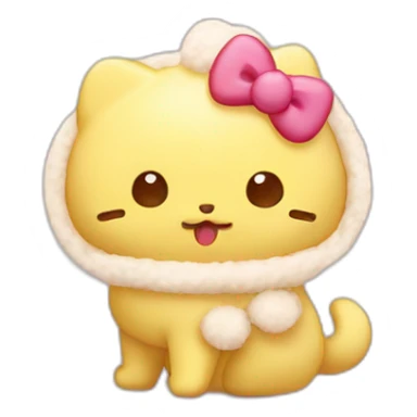 pompompurin hello kitty sticker