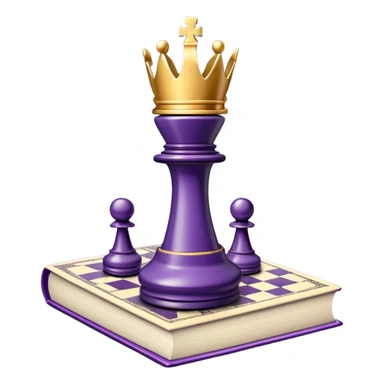 A gray book with royal purple details, gold lettering, and an embossed chess piece, dollar sign, or split path on the cover, radiating financial wisdom, strategic wealth-building, and mindset transformation. sticker