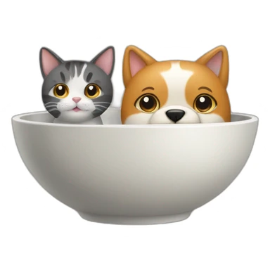 dog and cat bowl sticker