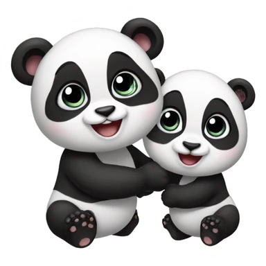 twin baby pandas sticker