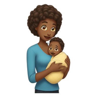 Mam hold baby sticker