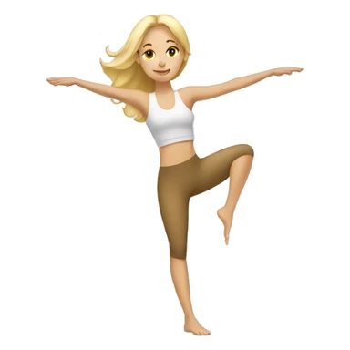 A blonde girl doing Pilates in the morning  sticker