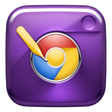 dark purple google chrome logo sticker