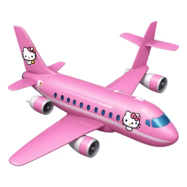 hello kitty airplane sticker