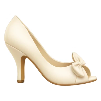 Cream Heels with bow sticker