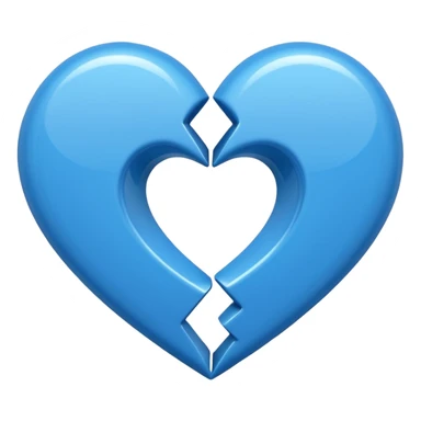 emoji de los dos corazones enlazados pero en color azul sticker