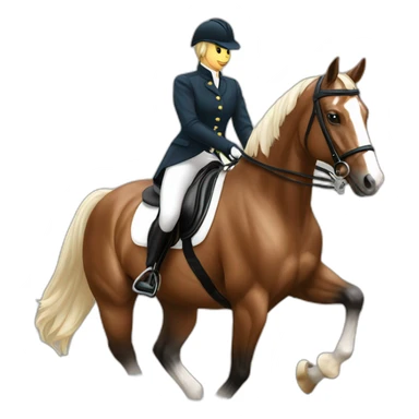 Dressage horse sticker