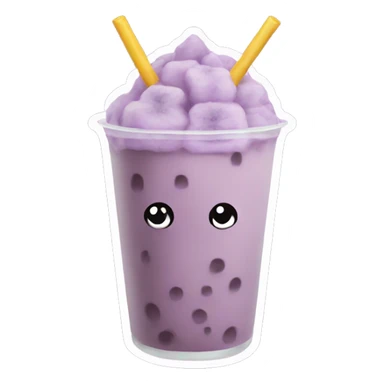 Taro boba sticker