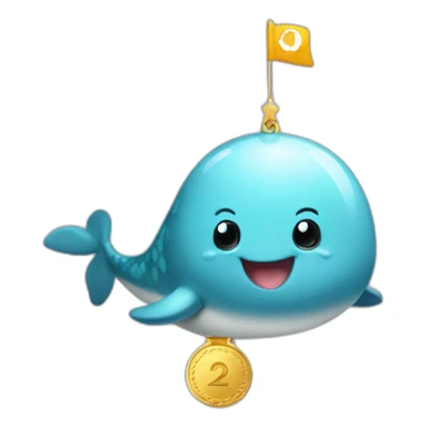 Narwhal with a medal sticker