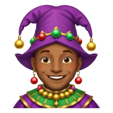 African American Medieval jester  sticker