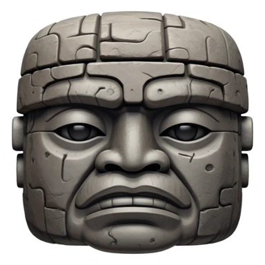 Olmec stone head, ancient Mesoamerican civilization sticker