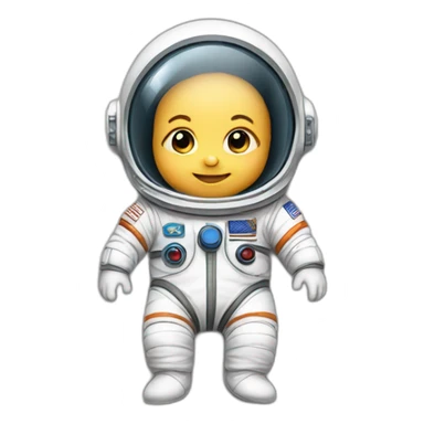 baby body astronaut sticker
