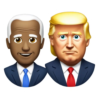 joe biden and donald trump sticker