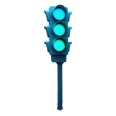 futuristic traffic light blue neon smart sensors sticker