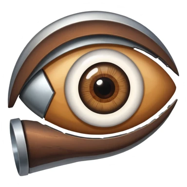 eye looking at a bent shape sticker