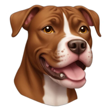 Brown pitbull sticker
