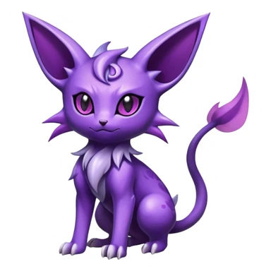 Shiny Dark Cute Edgy Cool Espeon-Haunter-Nidorino-Liepard-fusion-hybrid full body  sticker