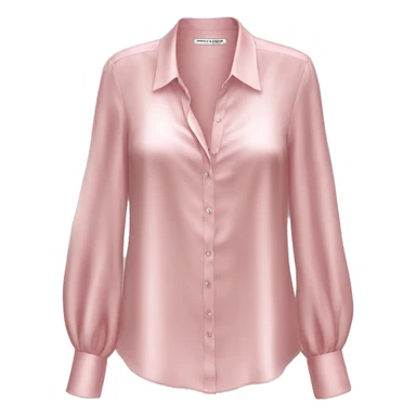 Realistic light pink silk blouse isolated. sticker