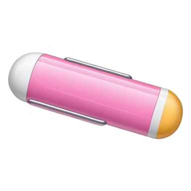 pink and white capsule sticker