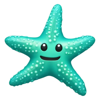 Turquoise starfish sticker