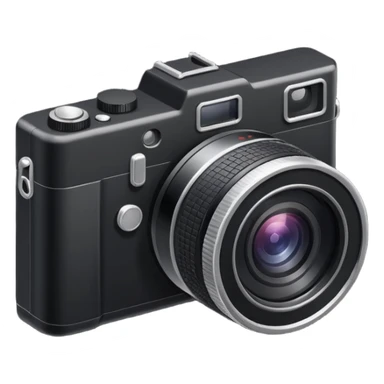 Draw a photo camera using an isometric camera with a High-Angle Shot. sticker