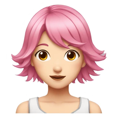 Anime girl with pink hair  sticker