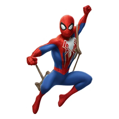 Spider-Man swinging sticker