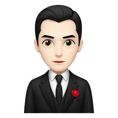 dracula with tie, business sticker
