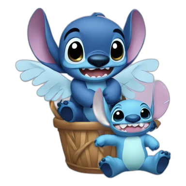 Stitch avec Angel sticker