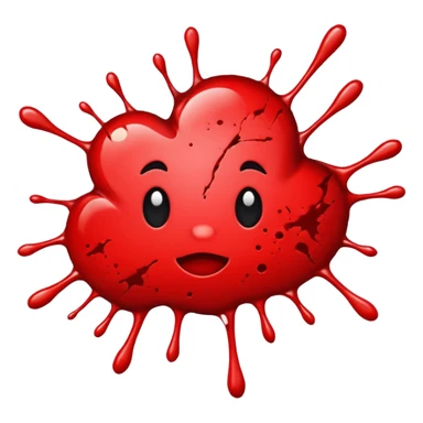 Red splatter emoji sticker