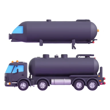 tanker truck with liquid cargo sticker