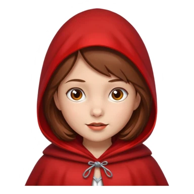 little red riding hood with brown hair 10 years old girl sticker