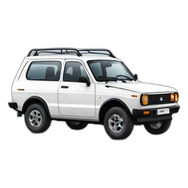 Lada niva white sticker