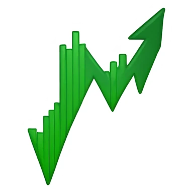 green arrow graph trending up sticker