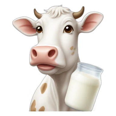 cow with milk sticker