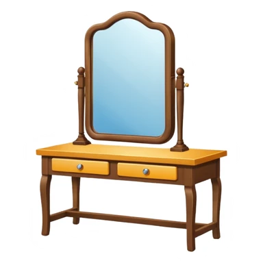 table with mirror sticker