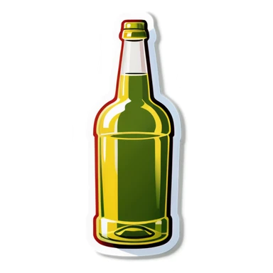 Joint with bottle of alcohol  sticker