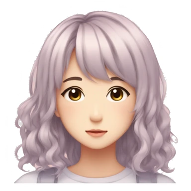 Gorgeous pastel anime style shojo tomboy with blushing face aesthetic trending style outside sticker