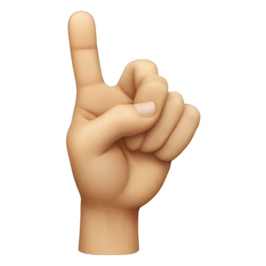 fingers shaping the letter L sticker