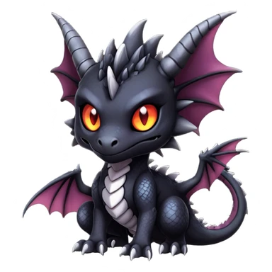 Gothic Badass Edgy Dark Mysterious Mystical Dragon-Beast-Trico-Noivern-Fursona sticker